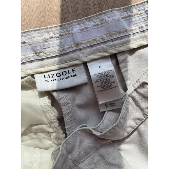 Liz Golf Khaki High Rise Pleated Tencel Lyocell Shorts Women’s Size 6 - Picture 7 of 7